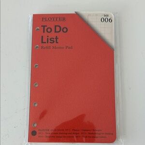 Plotter To Do List Refill Memo Pad - mini size 006 NEW
